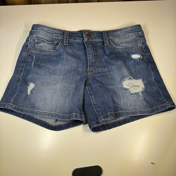 Joe’s Jeans Womens Denim Shorts Blue Mid Rise MaryLee Distressed 5" Inseam Sz 26 - Picture 1 of 10